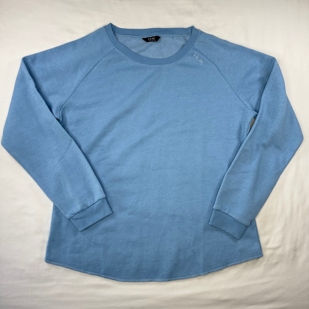 Huk Performance Women's XL Fleece‎ Sweatshirt Crewneck Pullover Fishing Outdoor